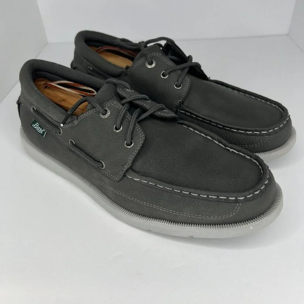 G.H. Bass & Co. Mens 71355310G1 Gray Inshore Synthetic Size 10.5 Boat Shoes